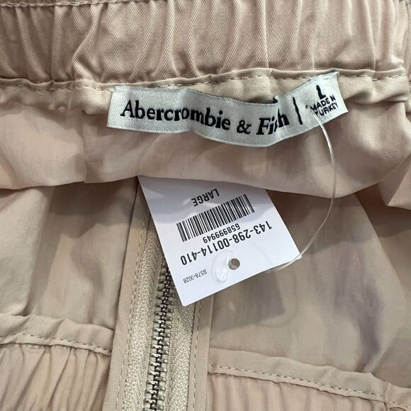 Abercrombie & Fitch Women’s Cargo Utility Zip-Front Midi Skirt Beige Size L O - Picture 12 of 16
